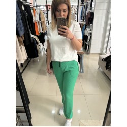 Paçası Lastikli Eşofman Altı Yeşil
